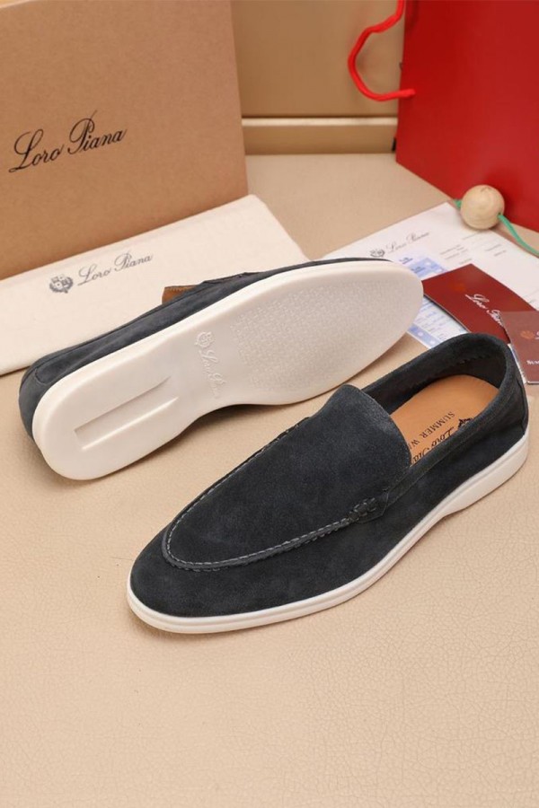 Мужские замшевые лоферы Loro Piana Summer Walk