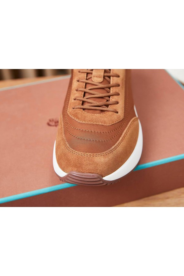 Замшевые кроссовки Loro Piana Week End Walk - Brown