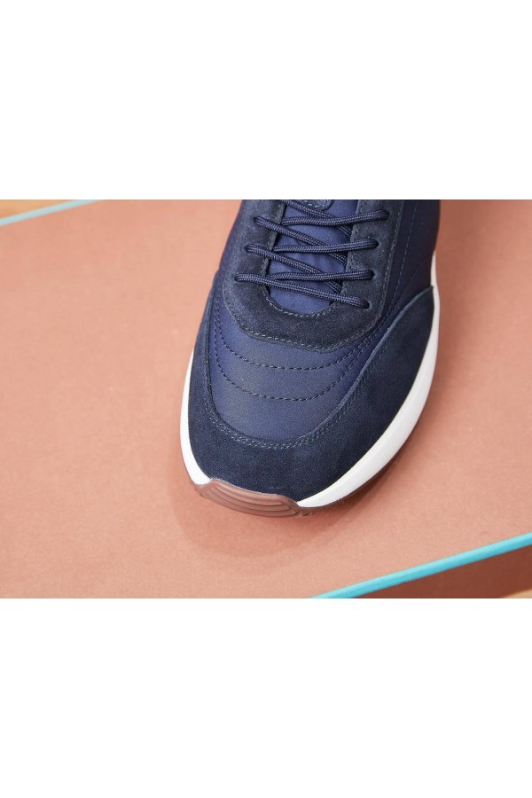 Замшевые кроссовки Loro Piana Week End Walk - Navy