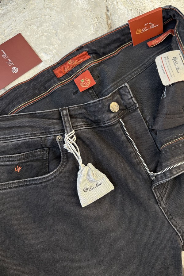 Мужские джинсы Loro Piana чёрного цвета