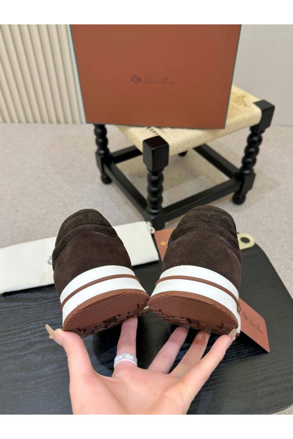 Мужские кроссовки Loro Piana Week End Walk - Brown