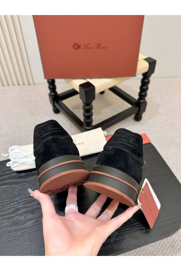 Мужские кроссовки Loro Piana Week End Walk - Black