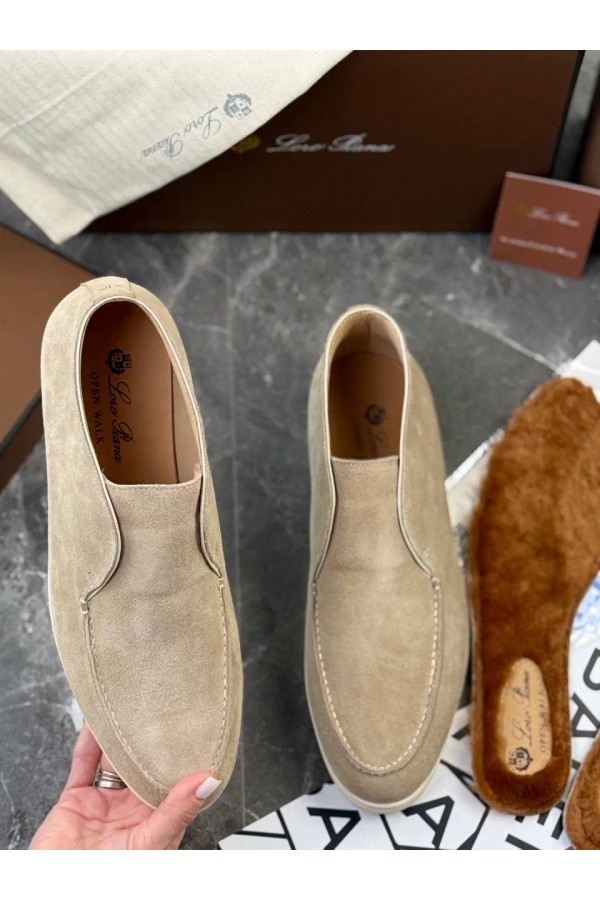 Мужские лоферы с меховой стелькой Loro Piana