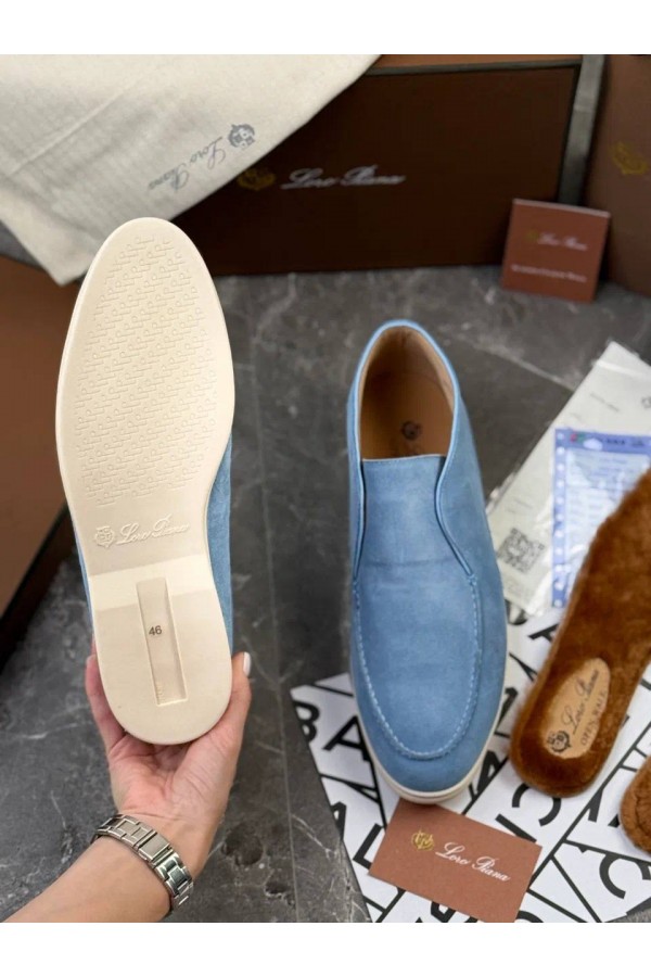 Мужские лоферы с меховой стелькой Loro Piana