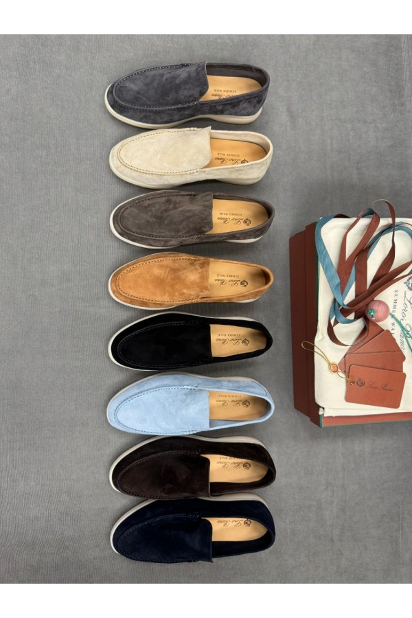 Мужские замшевые лоферы Loro Piana