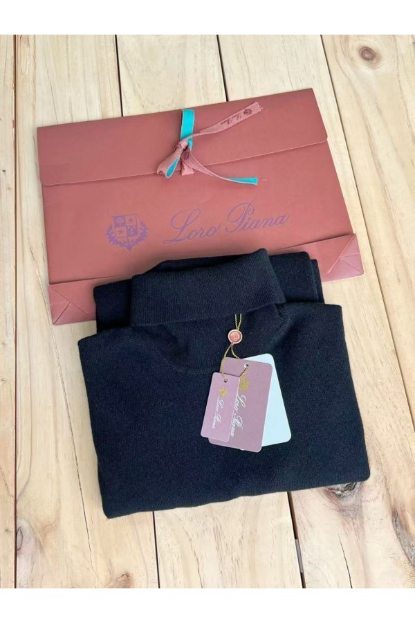 Мужская водолазка Loro Piana Premium - Black