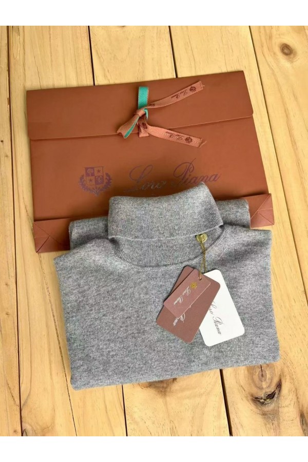 Мужская водолазка Loro Piana Premium - Light Gray