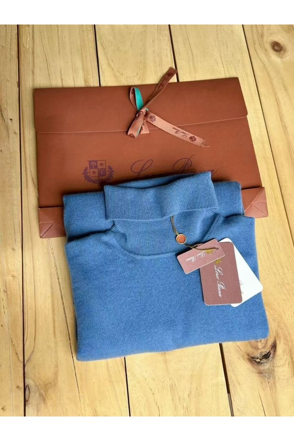 Мужская водолазка Loro Piana Premium - Lake Blue