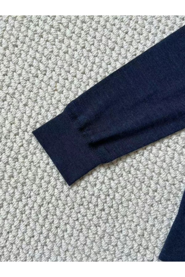 Поло с длинным рукавом Loro Piana Premium - Flower Hide Blue