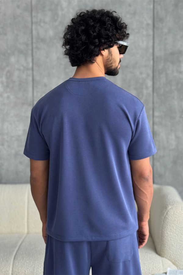 Мужская синяя футболка Loro Piana