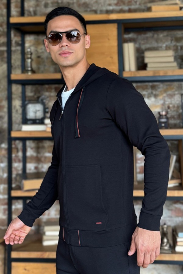 Мужская кофта на молнии Loro Piana - Black