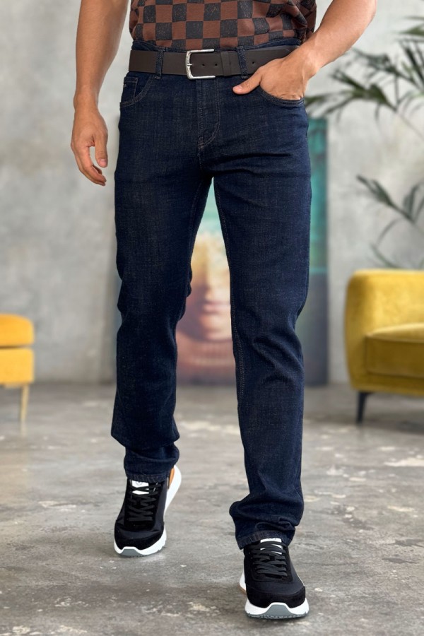 Джинсы тёмно-синего цвета Loro Piana regular fit