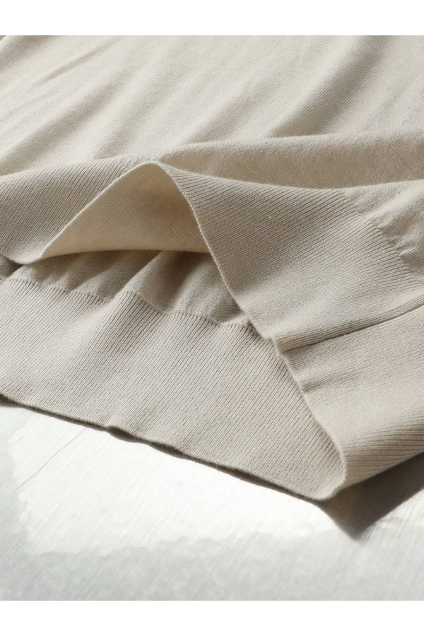 Поло с длинным рукавом Loro Piana premium - Beige