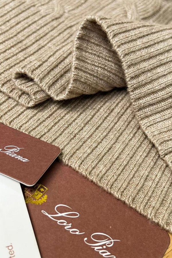 Кашемировый свитер Loro Piana Premium zip-neck - Beige