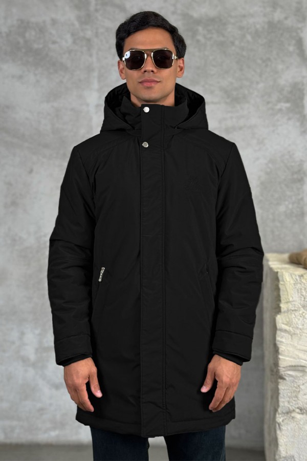 Парка чёрного цвета Loro Piana logo-patch