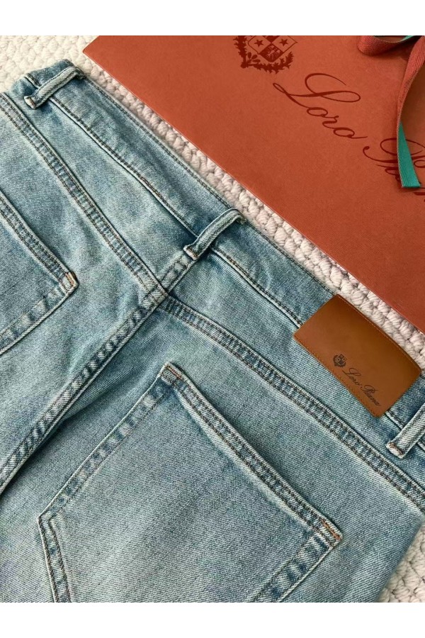 Мужские светло-синие джинсы Loro Piana Premium