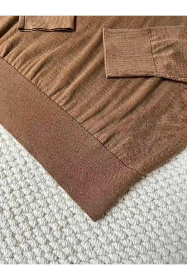 Поло с длинным рукавом Loro Piana Premium - Caramel