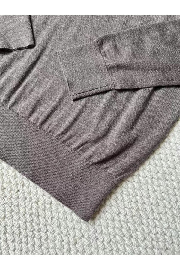 Поло с длинным рукавом Loro Piana Premium - Gray Coffee