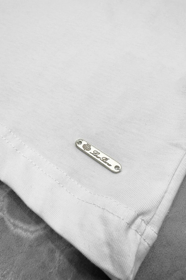 Футболка белого цвета Loro Piana logo-embroidered