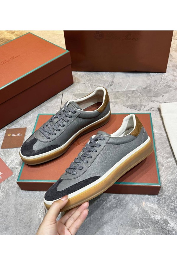 Мужские кожаные кроссовки Loro Piana Tennis Walk