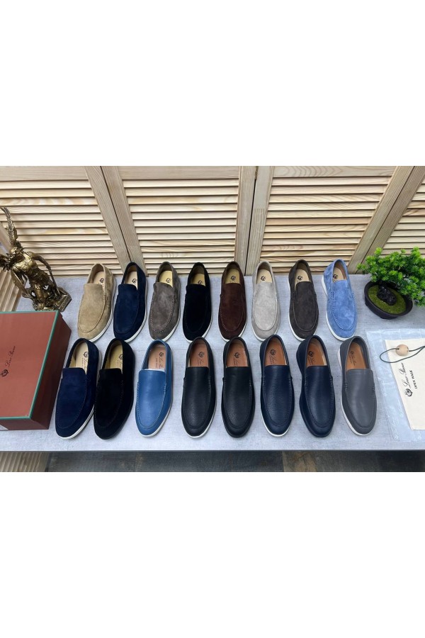 Мужские замшевые лоферы Loro Piana