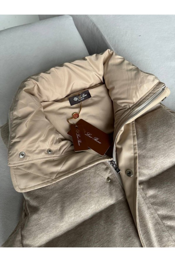 Женская бежевая жилетка Loro Piana premium