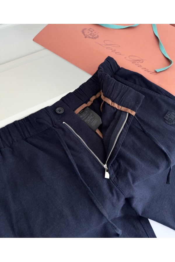 Льняные шорты Loro Piana Premium - Navy