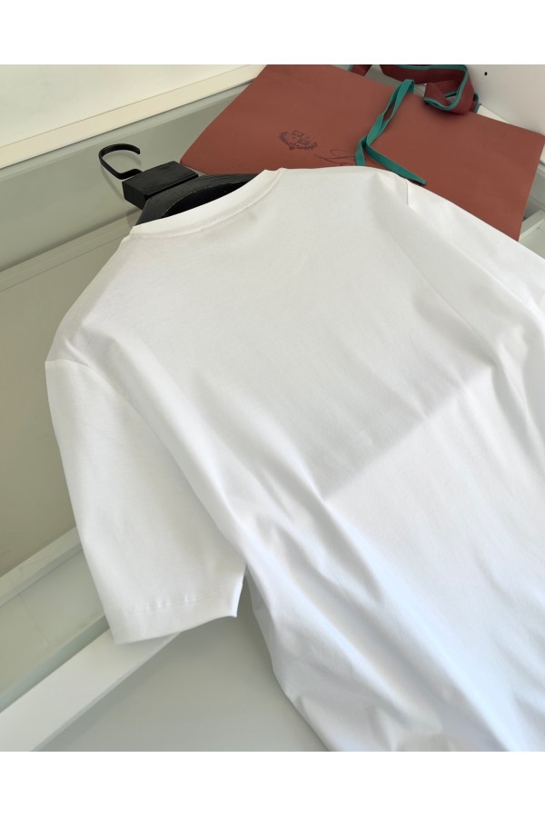 Мужская белая футболка Loro Piana