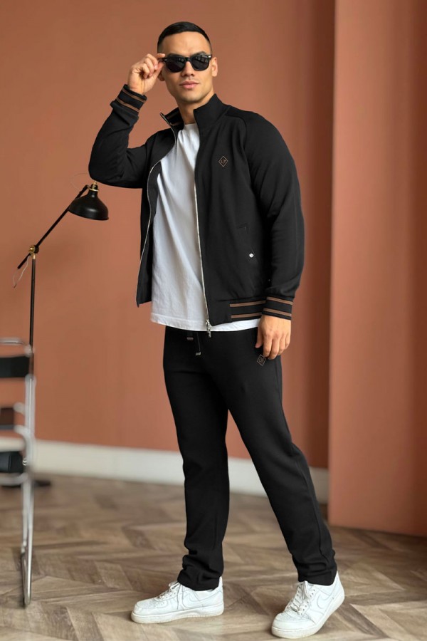 Мужской спортивный костюм Loro Piana monogram - Black