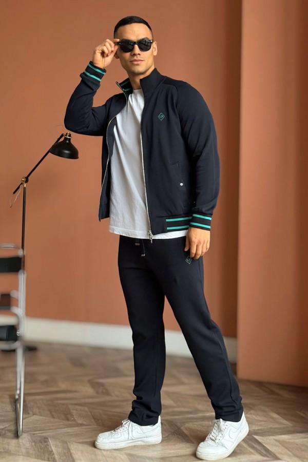 Мужские спортивные штаны Loro Piana monogram - Navy