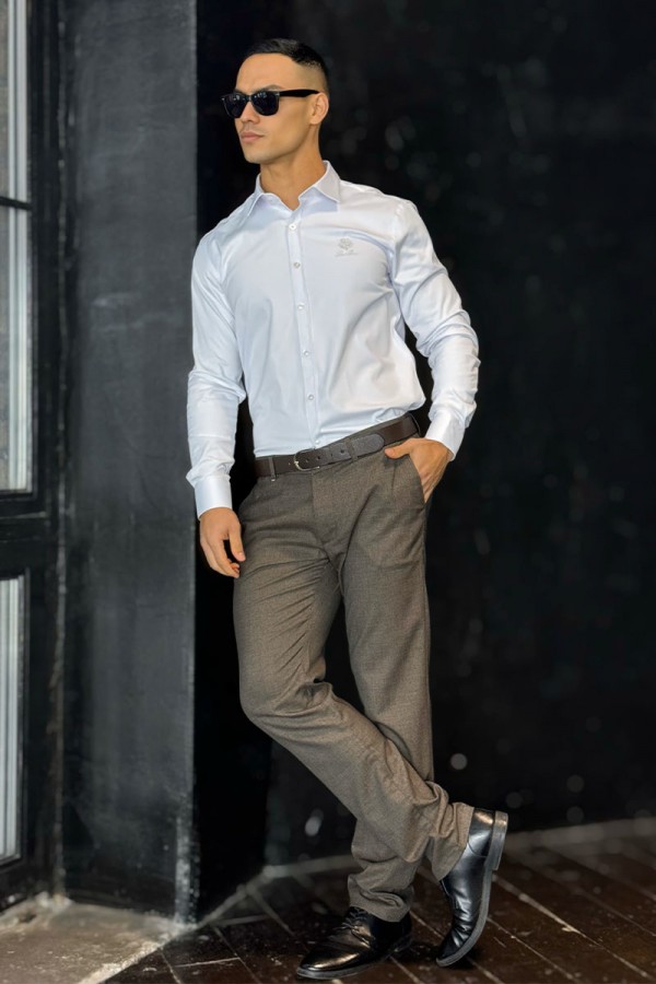 Мужская белая рубашка Loro Piana