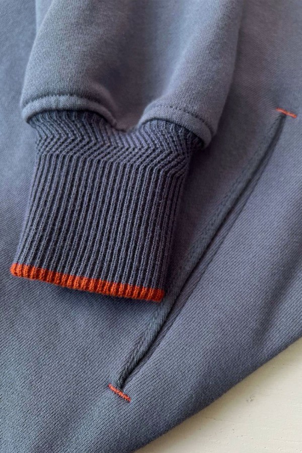 Кофта на молнии Loro Piana Premium signature logo - Denim Blue