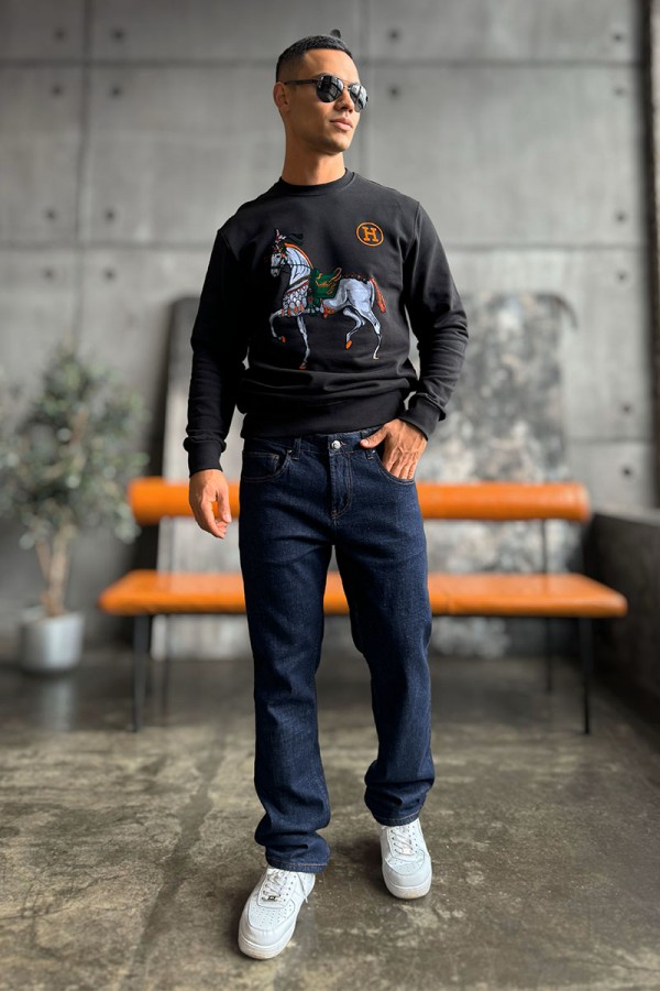 Джинсы тёмно-синего цвета Loro Piana