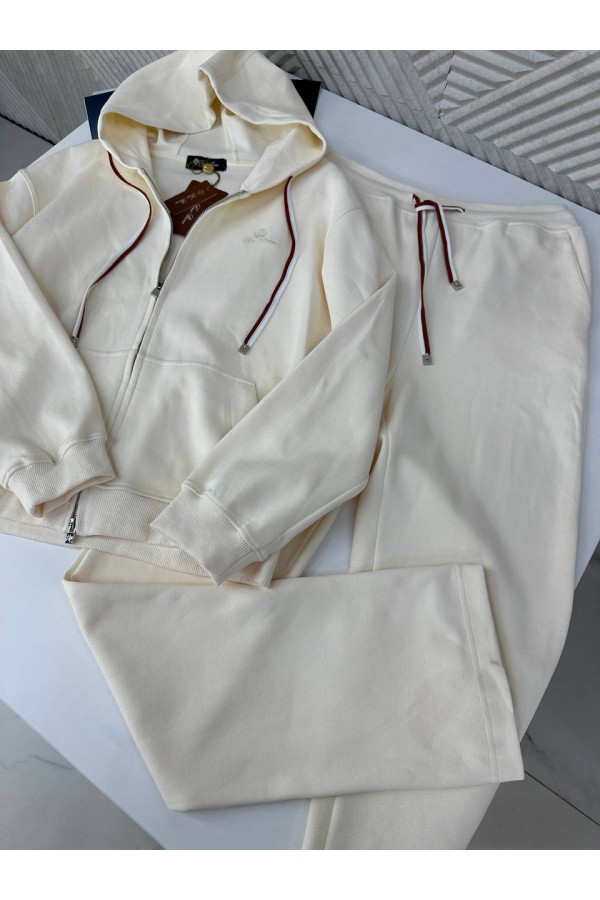 Женский бежевый костюм Loro Piana Premium