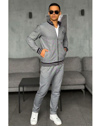 Спортивный костюм Loro Piana logo-embroidered - Blue / Grey