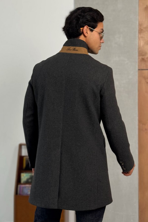 Мужское пальто серого цвета Loro Piana