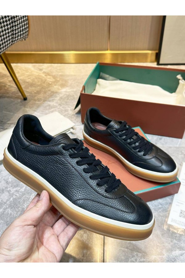 Мужские кожаные кроссовки Loro Piana Tennis Walk