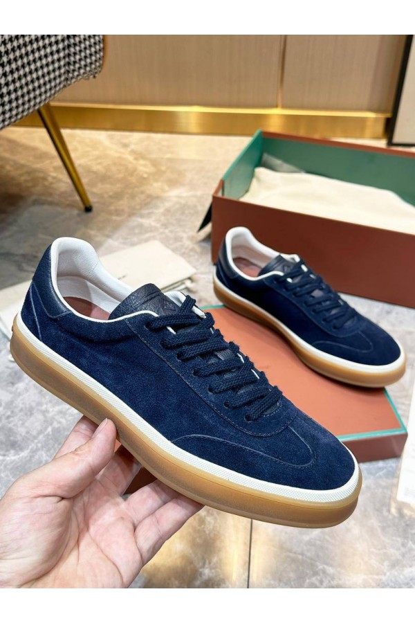 Мужские замшевые кроссовки Loro Piana Tennis Walk