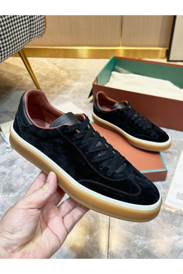 Мужские замшевые кроссовки Loro Piana Tennis Walk