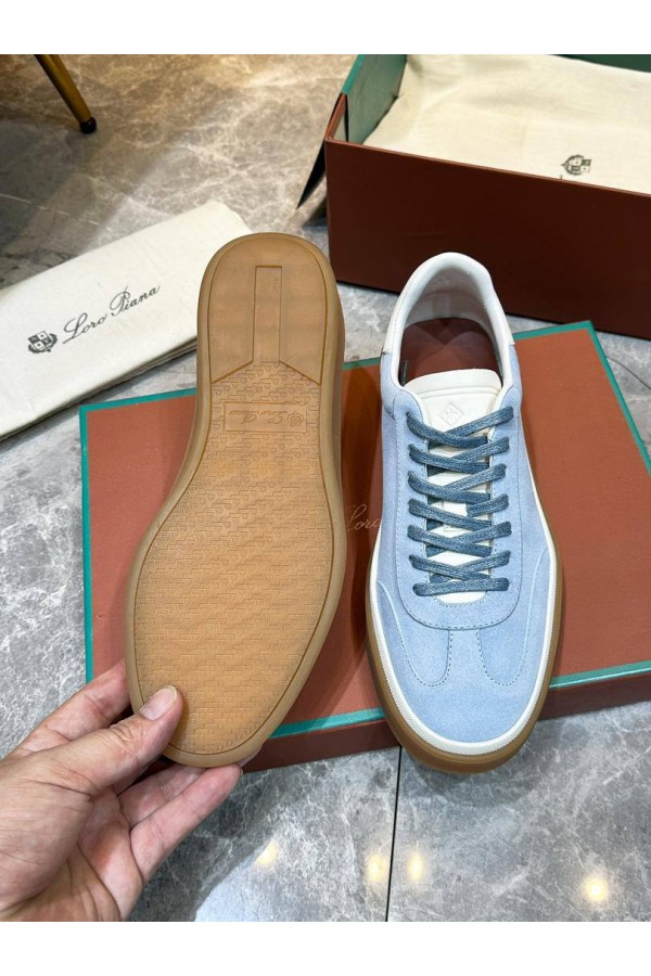 Мужские замшевые кроссовки Loro Piana Tennis Walk
