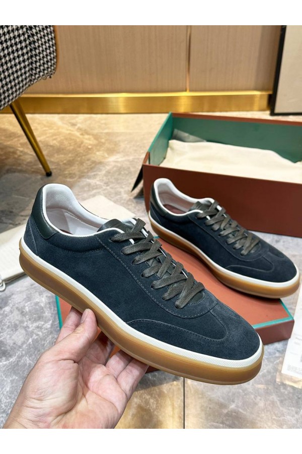 Мужские замшевые кроссовки Loro Piana Tennis Walk