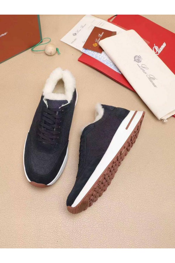 Кроссовки с мехом Loro Piana Week End Walk Evo