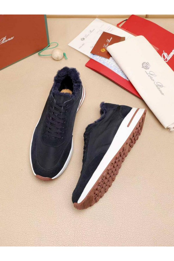 Кроссовки с мехом Loro Piana Week End Walk Evo