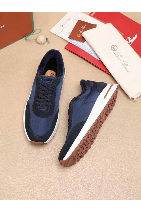 Кроссовки с мехом Loro Piana Week End Walk Evo