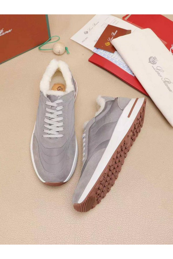 Кроссовки с мехом Loro Piana Week End Walk Evo