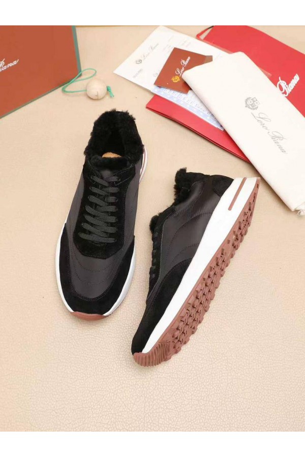 Кроссовки с мехом Loro Piana Week End Walk Evo