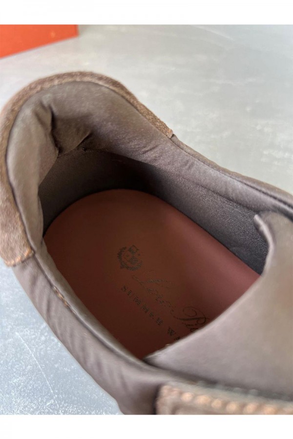 Замшевые кроссовки Loro Piana Week End Walk - Brown