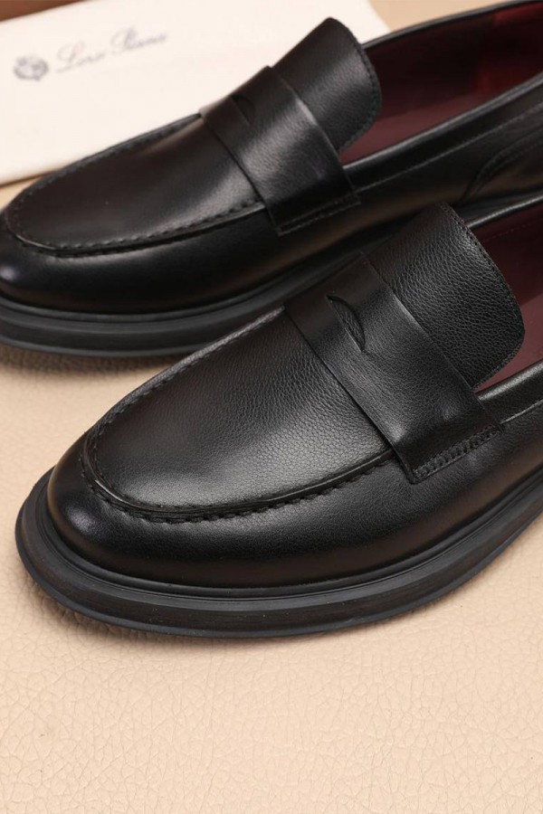 Кожаные лоферы Loro Piana Travis - Black