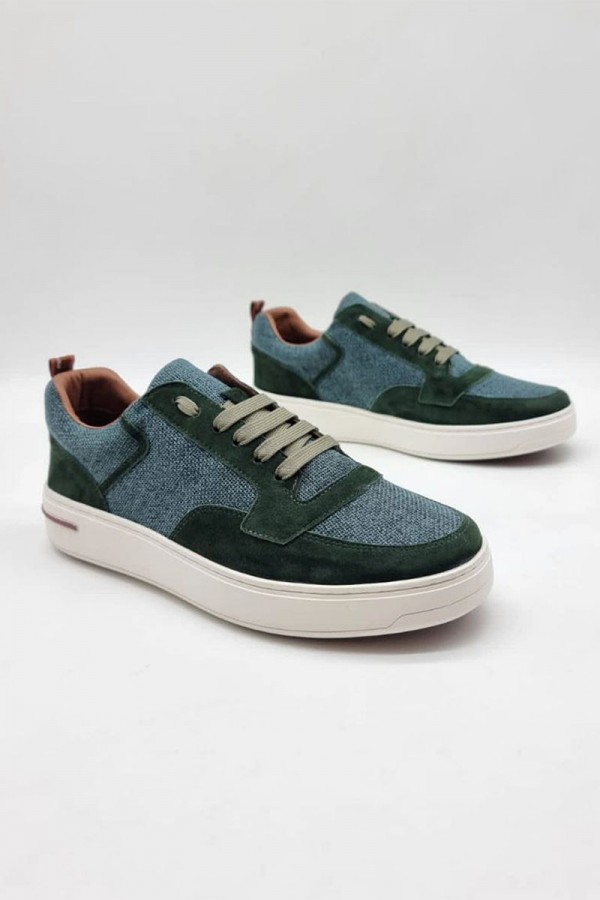 Комбинированные кроссовки Loro Piana Newport - Green