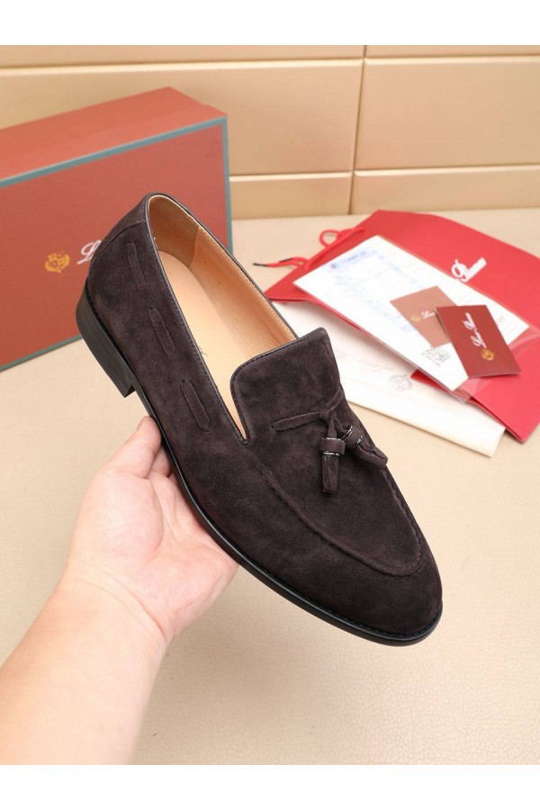 Замшевые лоферы Loro Piana tassel - Brown